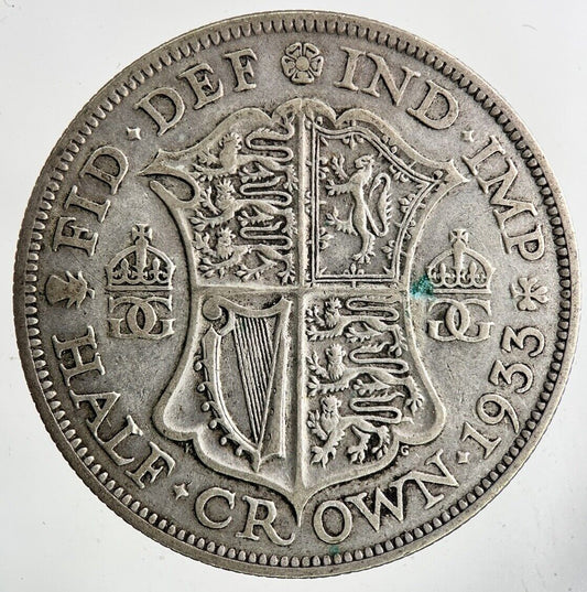1933 George V Half - Crown Silver Coin | Fine Collectable Grade