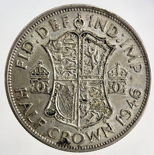 1946 George VI Half - Crown Silver Coin | Very High Grade