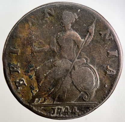 1744 George II 2nd Half-Penny Coin | Collectable Grade