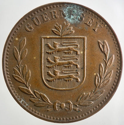 1938 Guernsey 8 Doubles Coin | Fine Collectable Grade