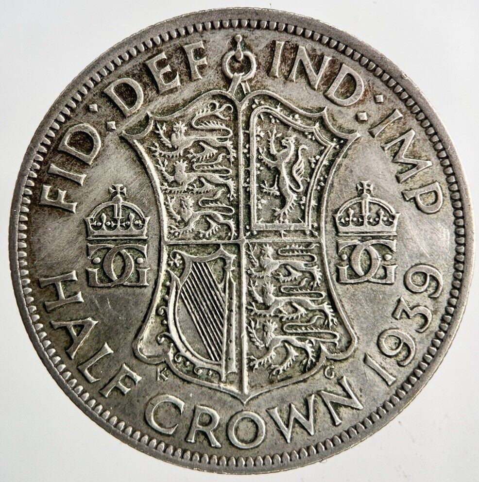 1939 George VI Half - Crown Silver Coin | Fine Collectable Grade