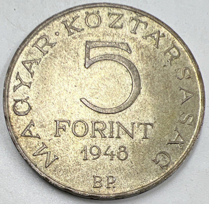 1948 - BP 5 Forint | Hungary Silver Coin | Collectable Grade | a900