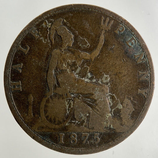 1875 Victoria Half-Penny Coin | Collectable Grade