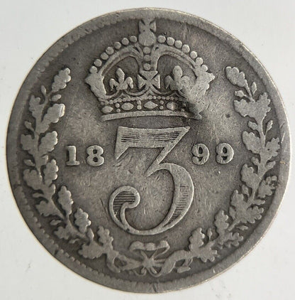 1899 Victoria Threepence Silver Coin | Collectable Grade