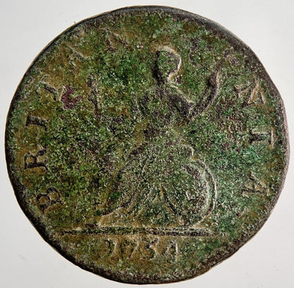 1754 George II 2nd Farthing Coin | Collectable Grade | a6251
