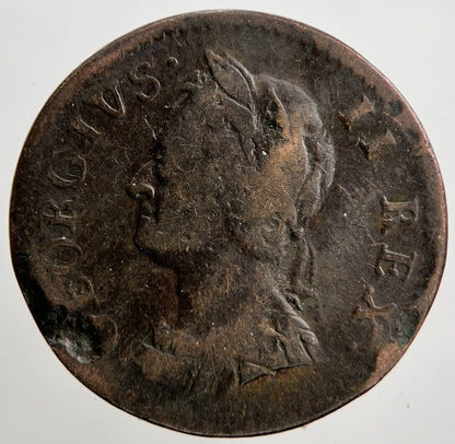 1754 George II 2nd Farthing | British Copper Coin | Collectable Grade | a2160