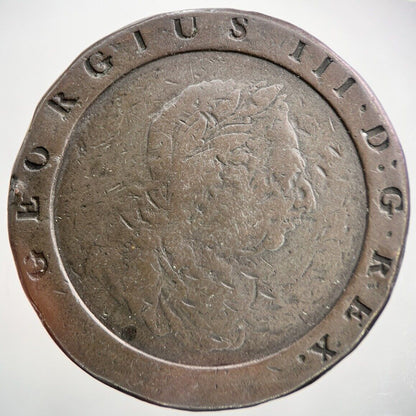 1797 George III Large Cartwheel Two - Pence | British Coin | Fine Grade | a1369