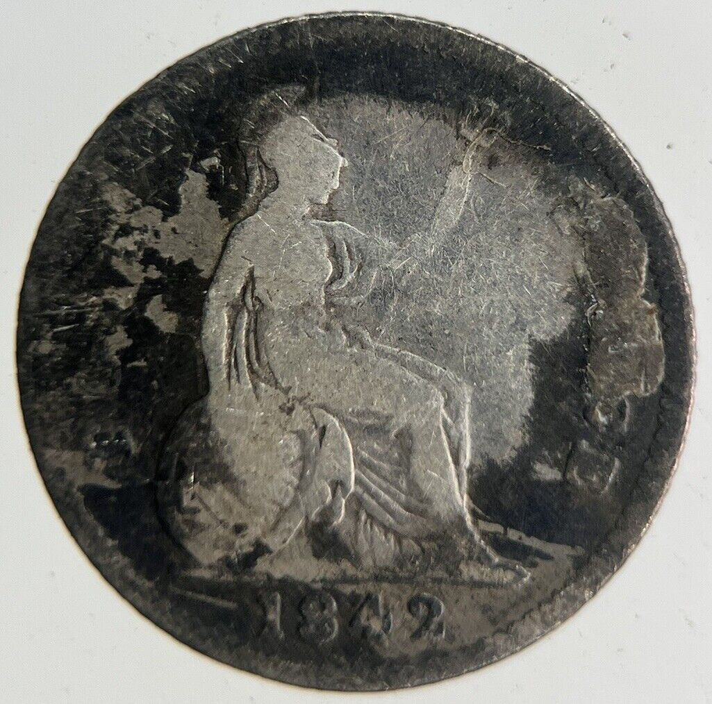 1842 Victoria Four-Pence Groat Silver Coin | Collectable Grade