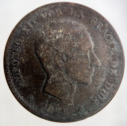 1878 Spain 10 Centimos Coin | Collectable Grade