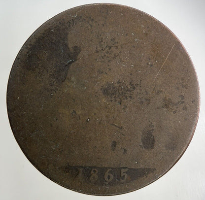1865 Victoria One Penny Coin | Fair Grade