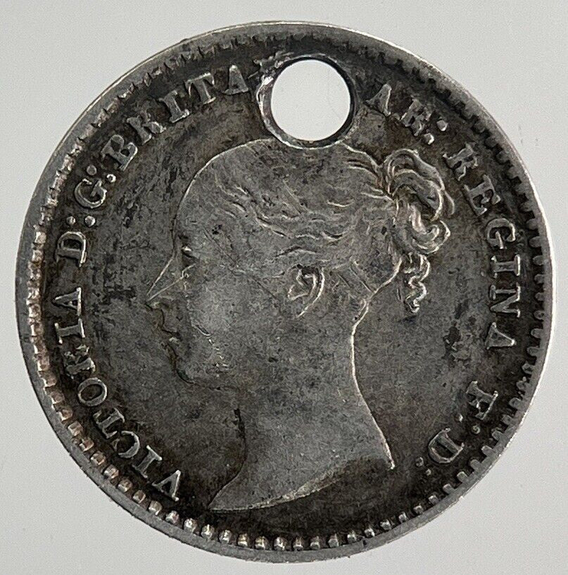 1855 Victoria Maundy 1 One - Pence 1D Silver Coin | Fine Collectable Grade