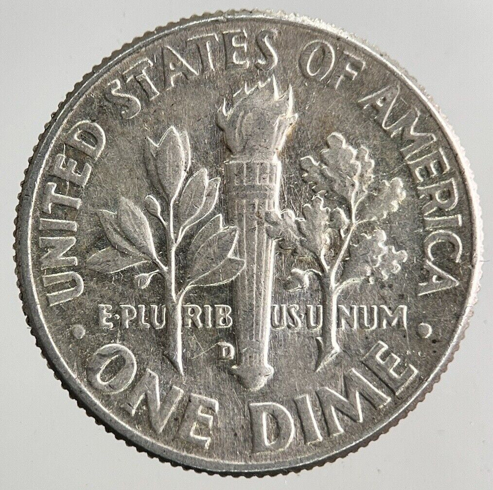 1964 - D US USA Roosevelt One Dime Silver Coin | Fine Collectable Grade