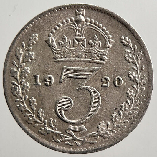 1920 George V Threepence Silver Coin | Very High Grade | a3589