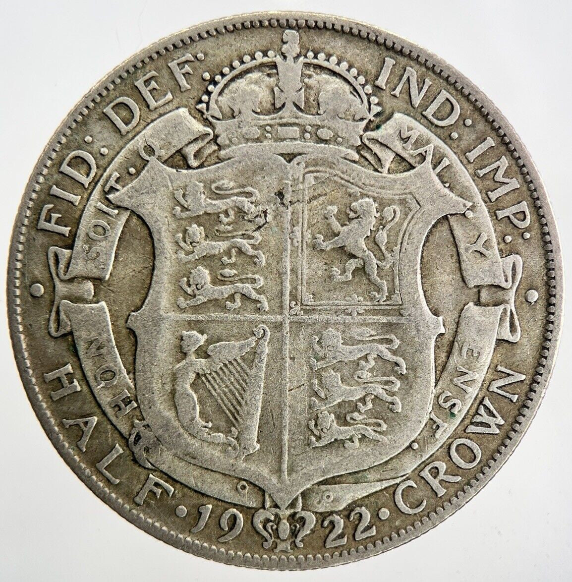 1922 George V Half - Crown Silver Coin | Fine Collectable Grade