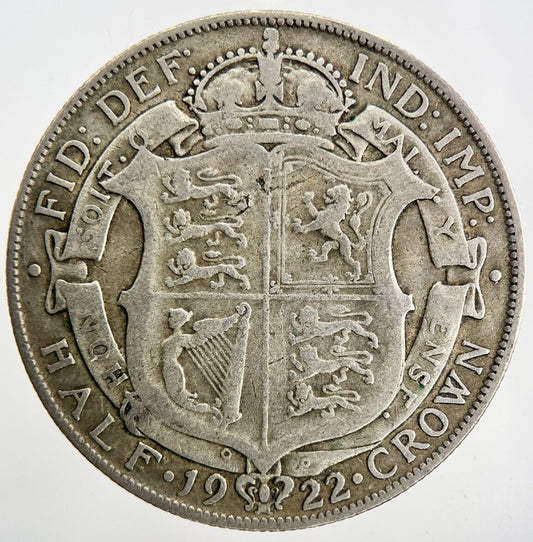 1922 George V Half - Crown Silver Coin | Fine Collectable Grade
