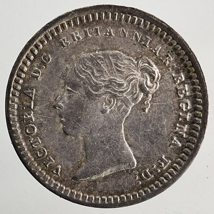 1843 Victoria Silver Three - Half - Pence Coin | Very High Grade