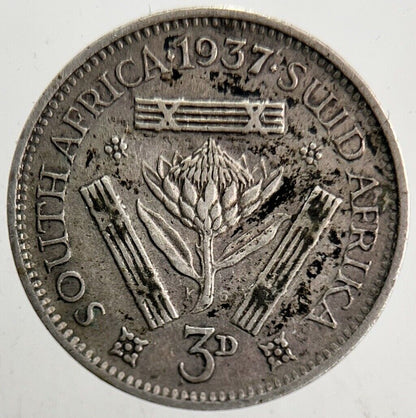 1937 South Africa Threepence Coin | Fine Collectable Grade | a5463