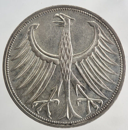 1966 - G Germany 5 Mark Silver Coin | Very High Grade