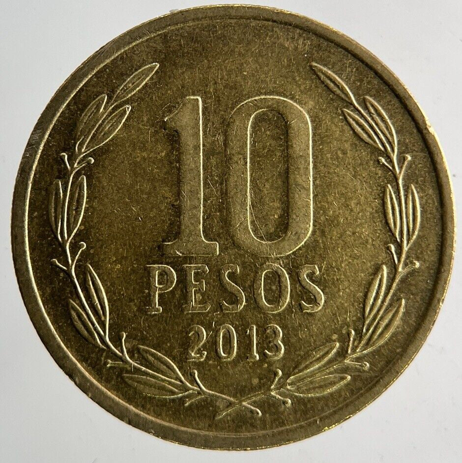 2013 Chile 10 Pesos Coin | Fine Collectable Grade