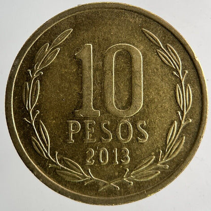 2013 Chile 10 Pesos Coin | Fine Collectable Grade
