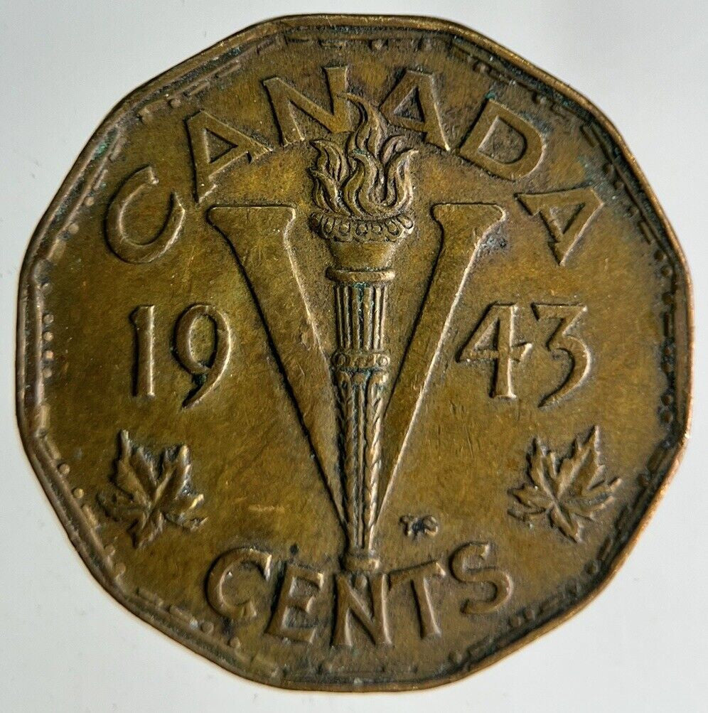 1943 Canada 5 Cents Coin | Fine Collectable Grade