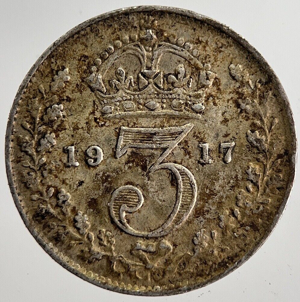 1917 George V Threepence Silver Coin | Very High Grade | a8584