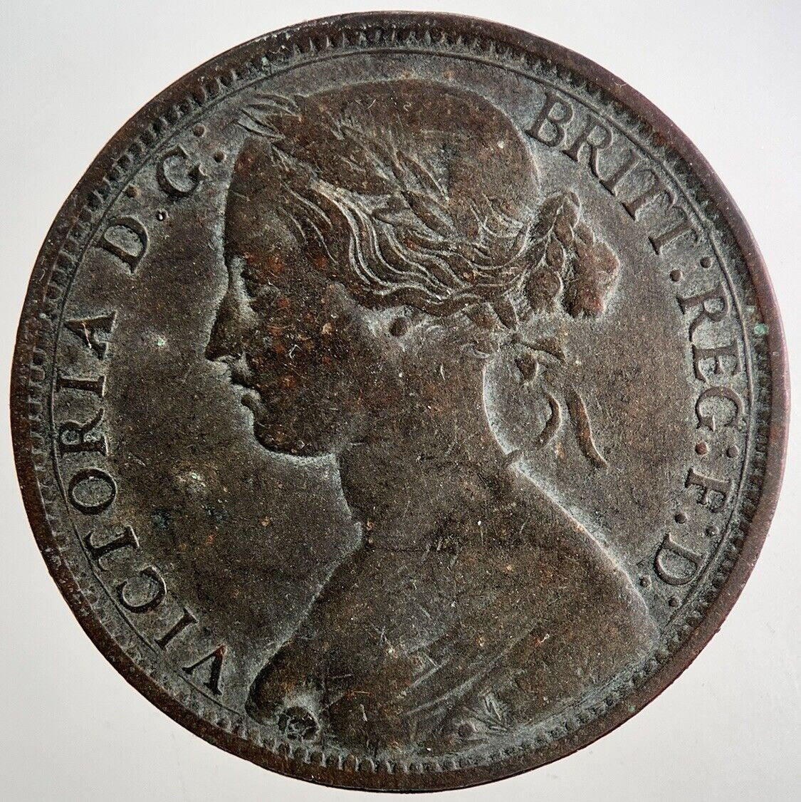 1863 Victoria One Penny Coin | Fine Collectable Grade | a9444