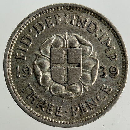 1939 George VI Threepence Silver Coin | Fine Collectable Grade