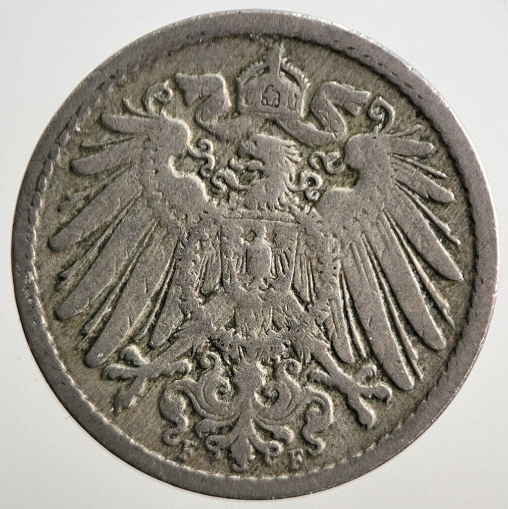 1891 - F Germany 5 Pfennig Coin | Collectable Grade | a3098
