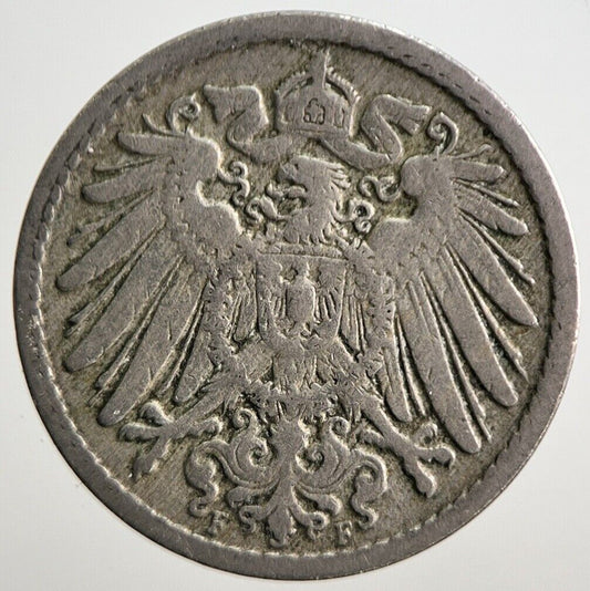 1891 - F Germany 5 Pfennig Coin | Collectable Grade | a3098