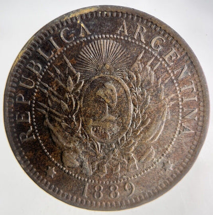 1889 Argentina Dos 2 Centavos Coin | Collectable Grade