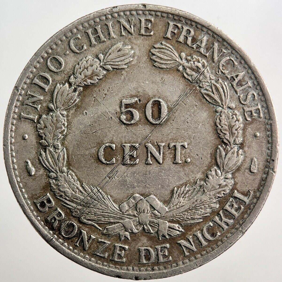 1946 France Indo - China 50 Cents Coin | Fine Collectable Grade