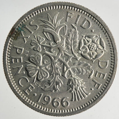 1966 Elizabeth II 2nd Sixpence Coin | Fine Collectable Grade