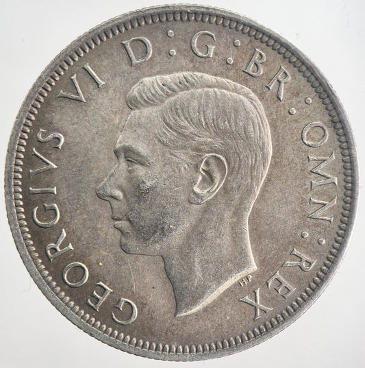 1938 George VI Half - Crown Silver Coin | Very Fine Grade | a6348
