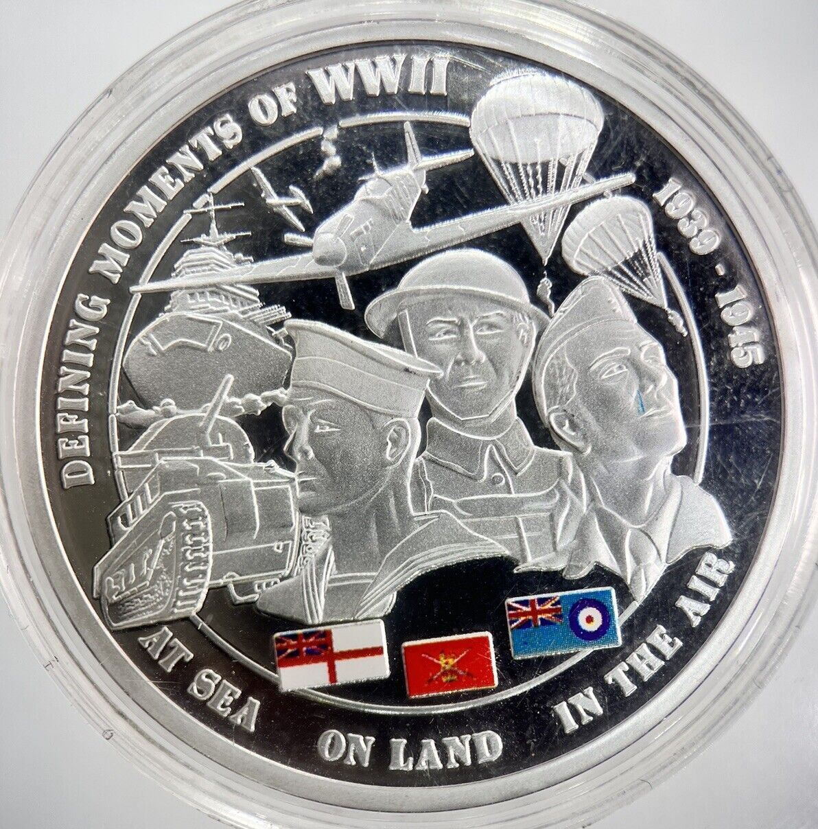 British D - Day Commemorative Medal Token Coin | Comes in Capsule