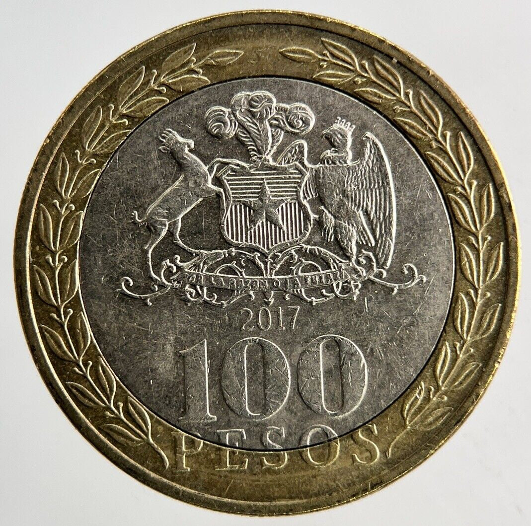 2017 Chile 100 Pesos Coin | Fine Collectable Grade