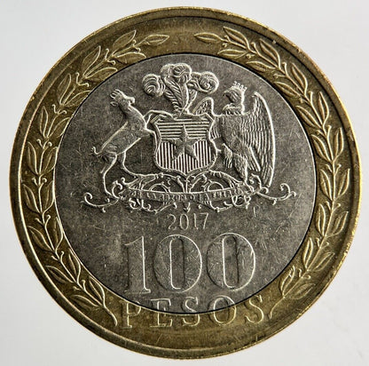 2017 Chile 100 Pesos Coin | Fine Collectable Grade