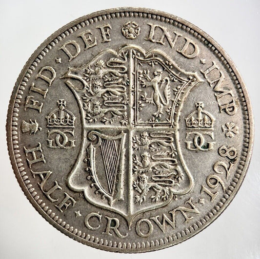 1928 George V Half - Crown Silver Coin | Very High Grade