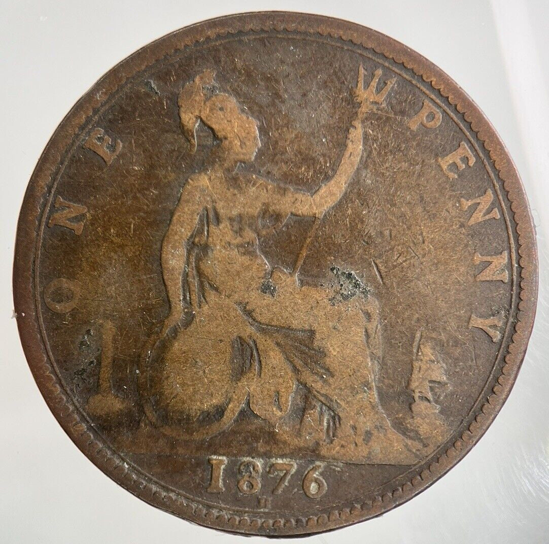 1876 - H Victoria One Penny Coin | Collectable Grade