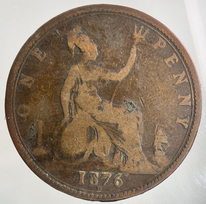 1876 - H Victoria One Penny Coin | Collectable Grade