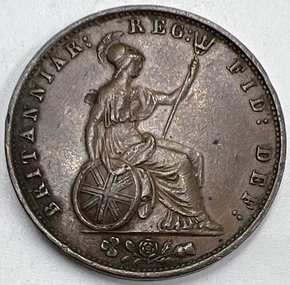 1853 Half - Penny | British Copper Coin | Victoria | Very Fine Grade | a893