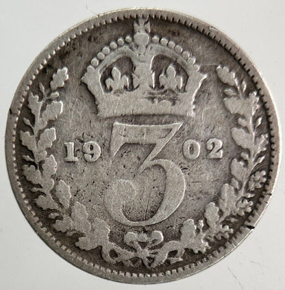 1902 Edward VII Threepence Silver Coin | Collectable Grade