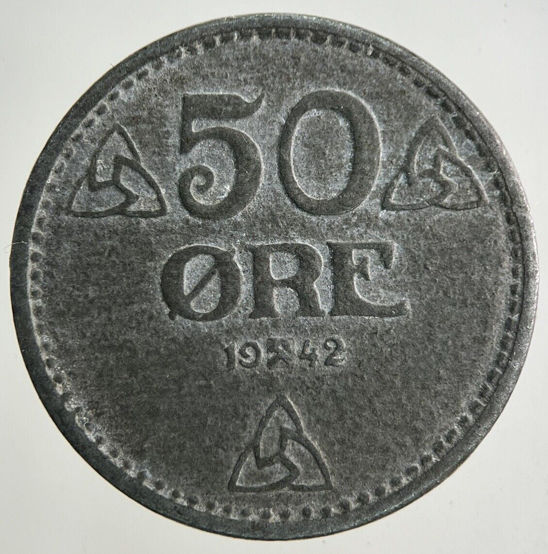 1942 Norway 50 Ore Coin | Fine Collectable Grade