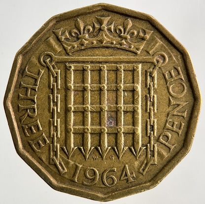 1964 Elizabeth II 2nd Brass Threepence Coin | Fine Collectable Grade