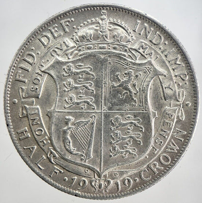 1919 George V Half - Crown Silver Coin | Very High Grade | a6159