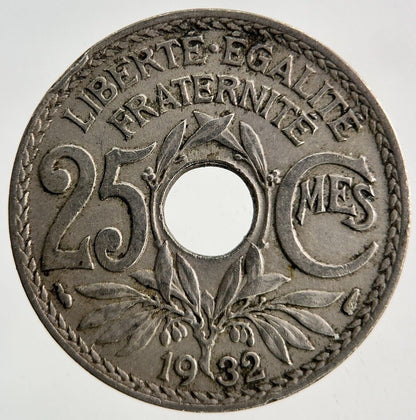 1932 France 25 Centimes Coin | Fine Collectable Grade