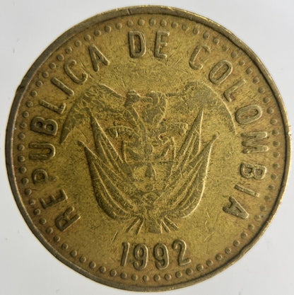 1992 Colombia 100 Pesos Coin | Very High Grade