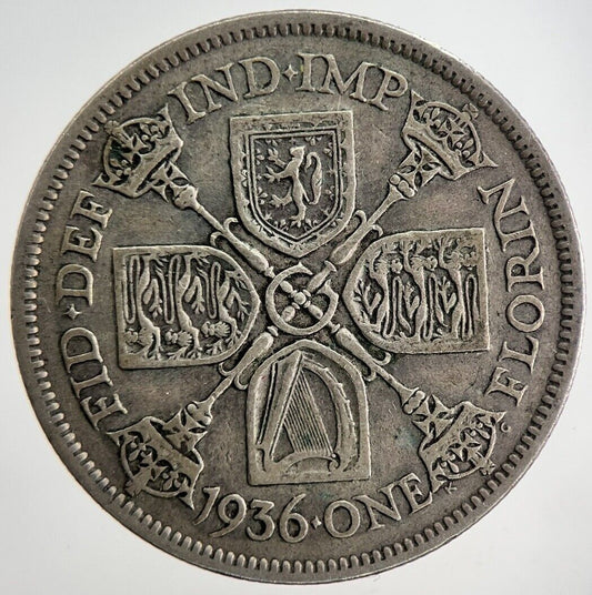 1936 George V Florin Silver Coin | Fine Collectable Grade