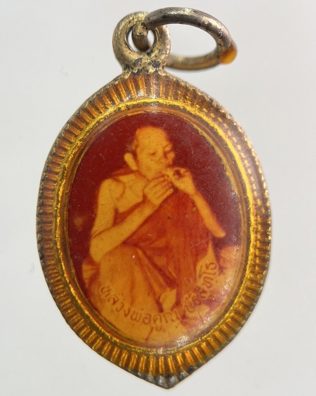 Old Vintage Monk Necklace Charm Coin | Height 2.8cm | Collectable Grade