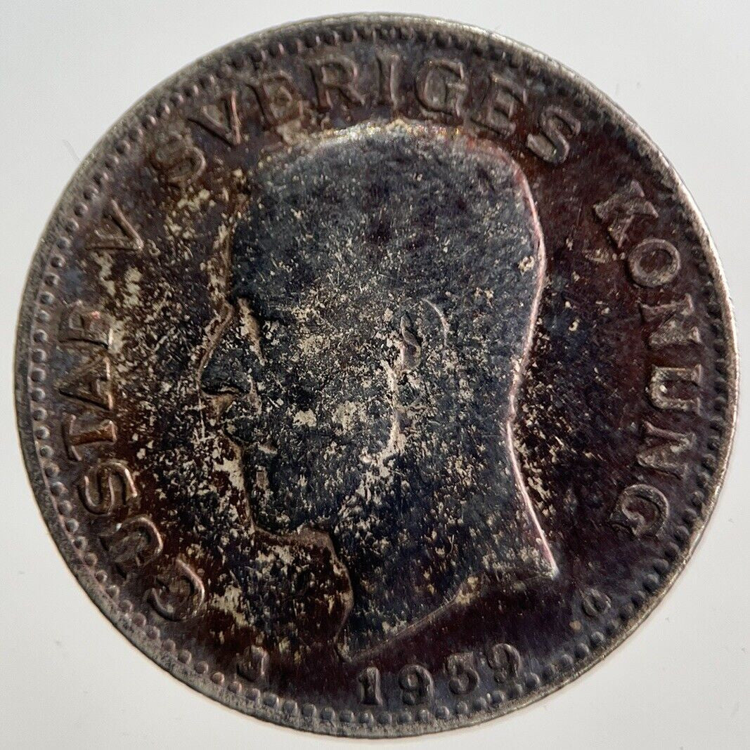 1939 Sweden 1 One Krona Silver Coin | Collectable Grade | a7268